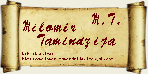Milomir Tamindžija vizit kartica